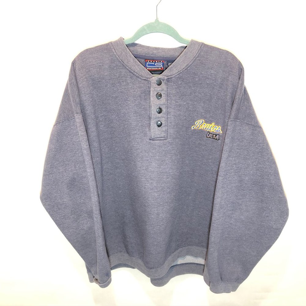 Vintage Crable UCLA Bruins Henley Pullover XXL